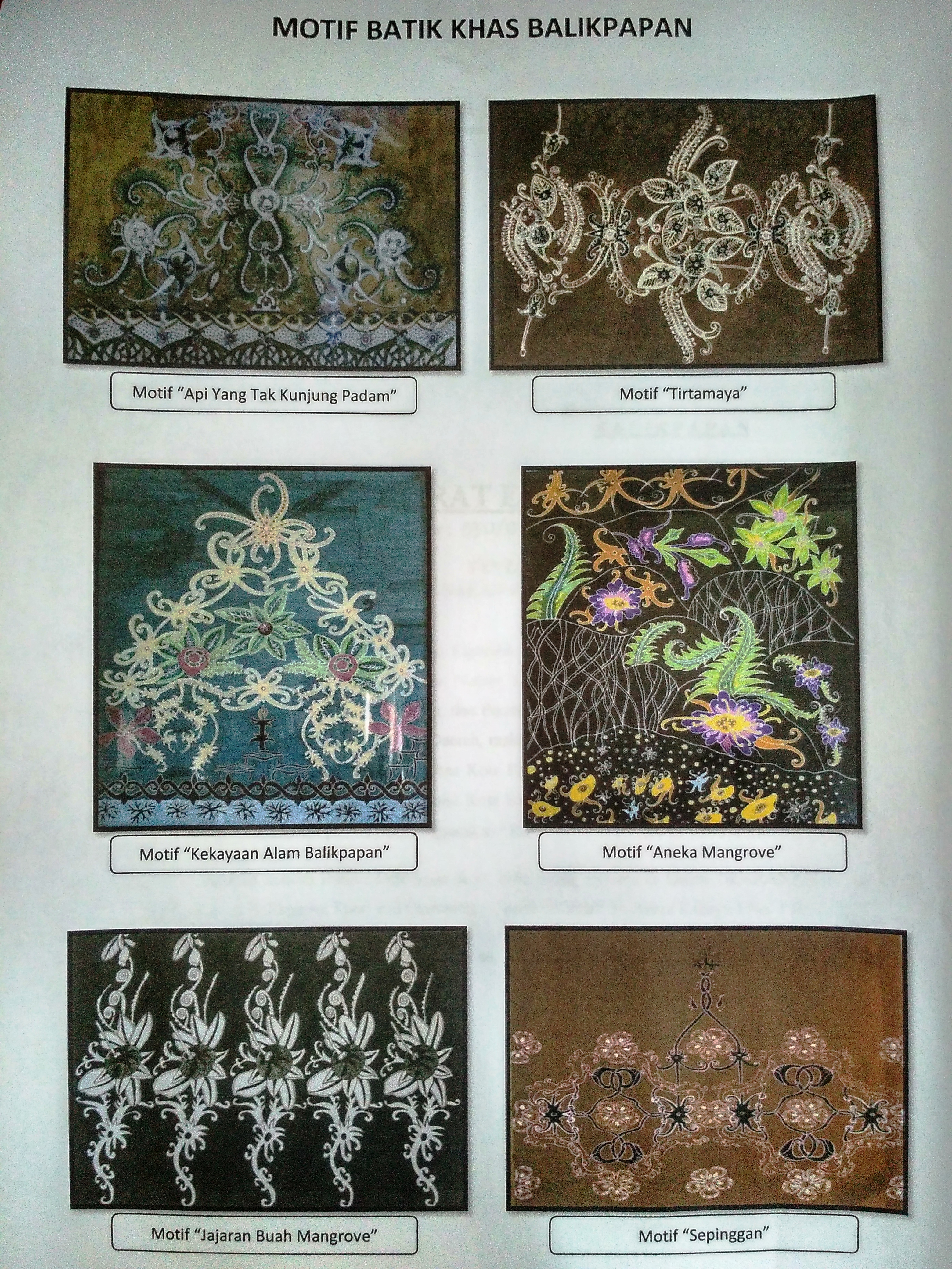 Motif Batik Khas Balikpapan