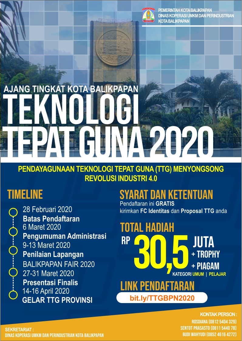 Lomba Inovasi Teknologi Tepat Guna (TTG) Tahun 2020